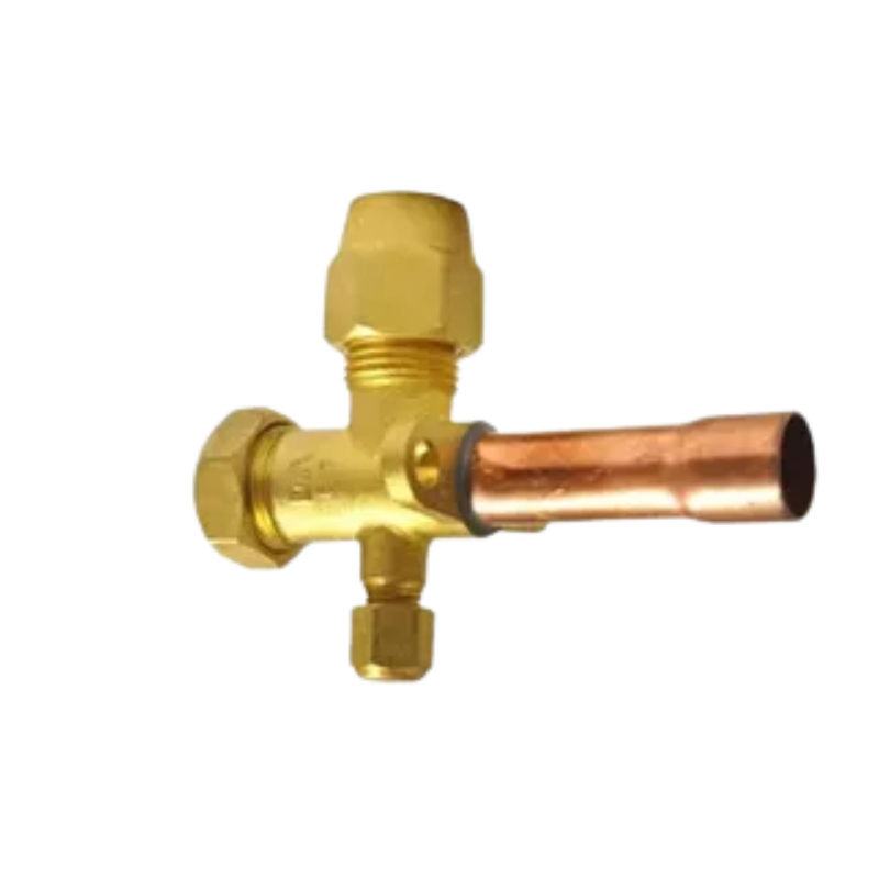 Válvula Serviço 3/4 Ar Split C/Acesso 1/4Sae tipo Schrader para Carga Gás