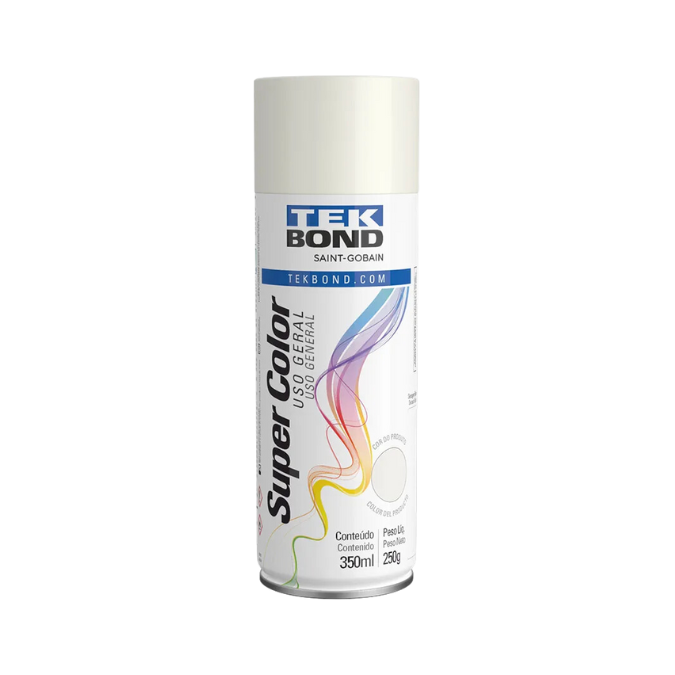 Tinta Spray Branco Brilhante 350ml - Tekbond