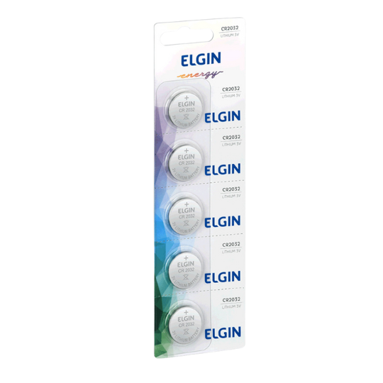 Bateria Litio CR2032 Blister Com 5 Peças - Elgin