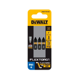 Ponta Phillips #1 Flextorq 1 3 Peças -  Dewalt
