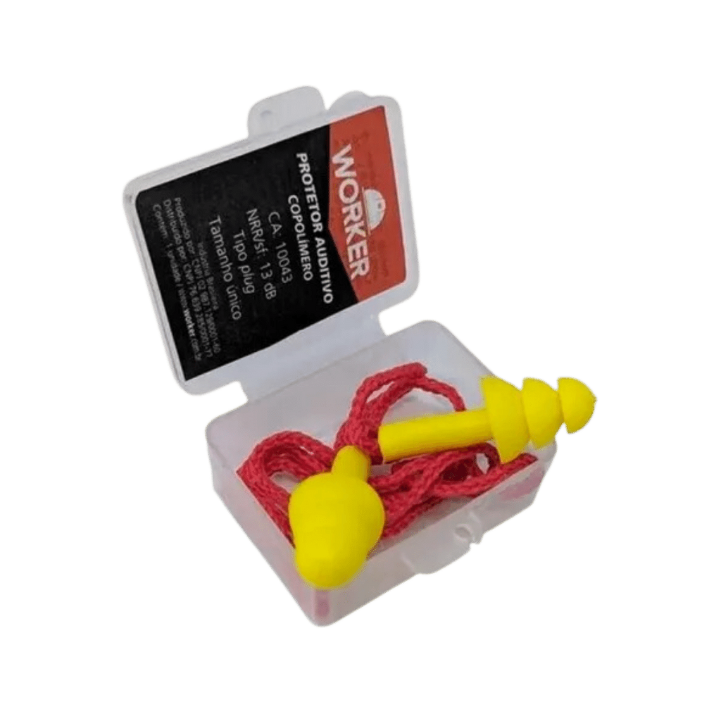 Abafador / Protetor Auditivo Copolímero ( Amarelo ) - WORKER