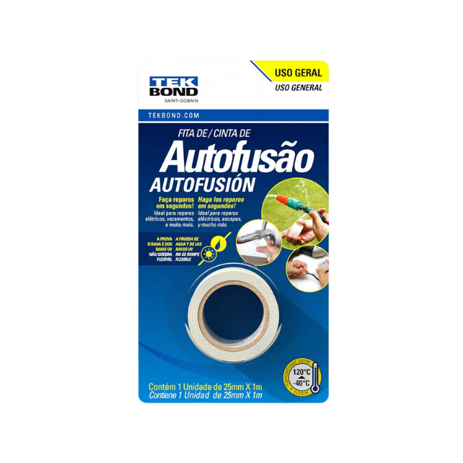Fita de Autofusõo (25mmx1m) Blister - Tekbond