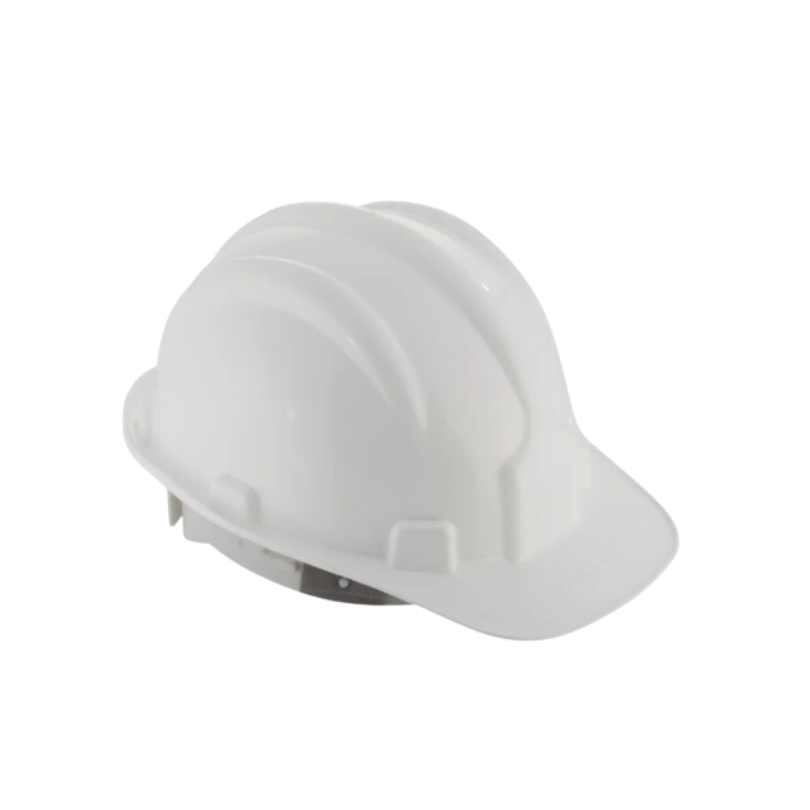 Capacete de Segurança / Construção c/ Carneira e Aba Frontal Branco - WORKER