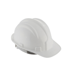 Capacete de Segurança / Construção c/ Carneira e Aba Frontal Branco - WORKER