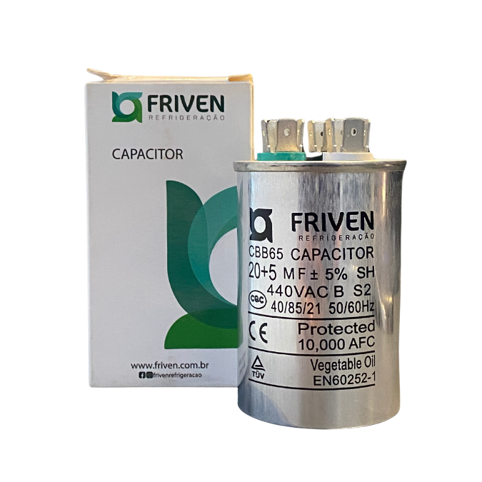 Capacitor Duplo 20+5UF 440VAC - FRIVEN