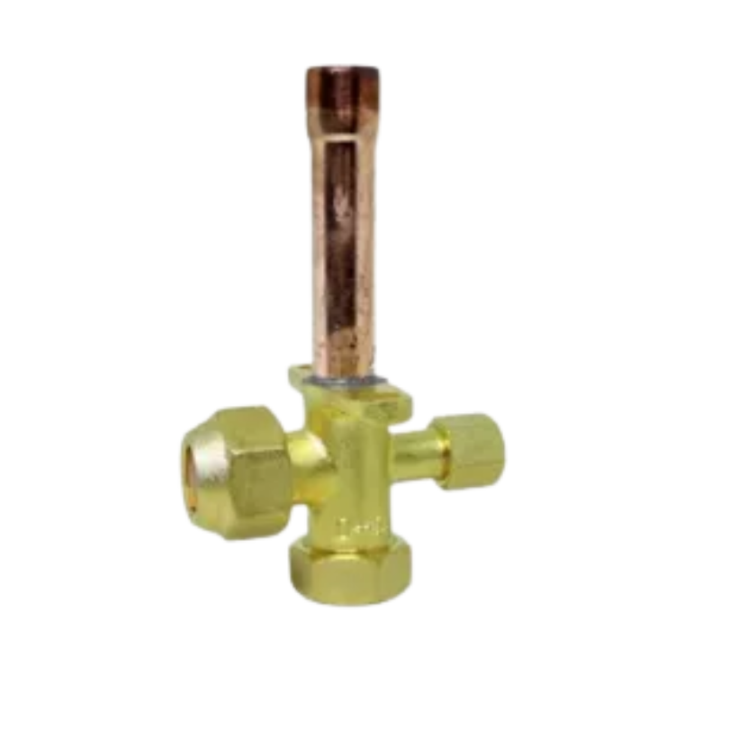 Válvula Serviço 3/4 Ar Split C/Acesso 1/4Sae tipo Schrader para Carga Gás