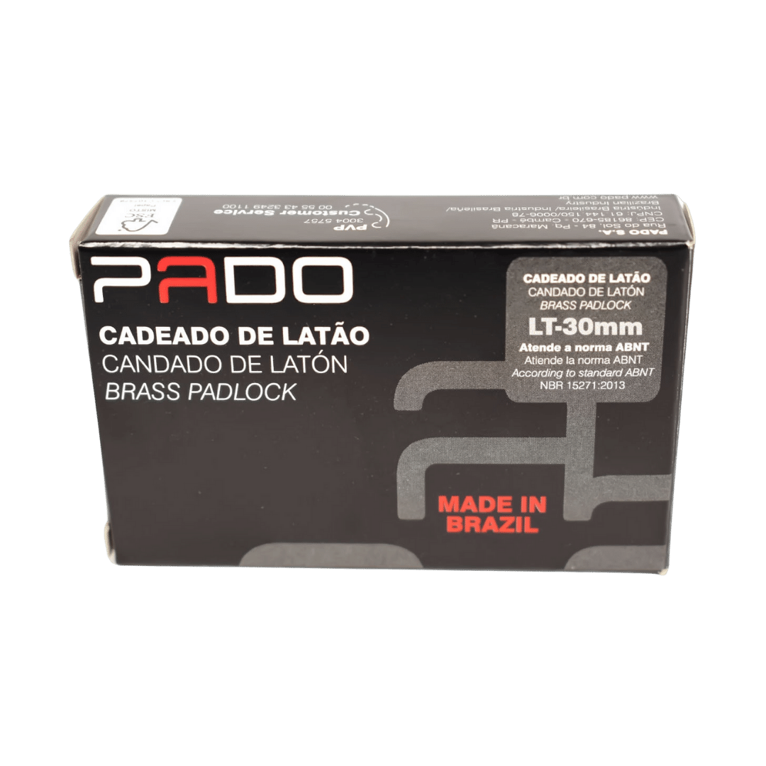 Cadeado De Latão  Lt - 30mm 2 Chaves -  Pado