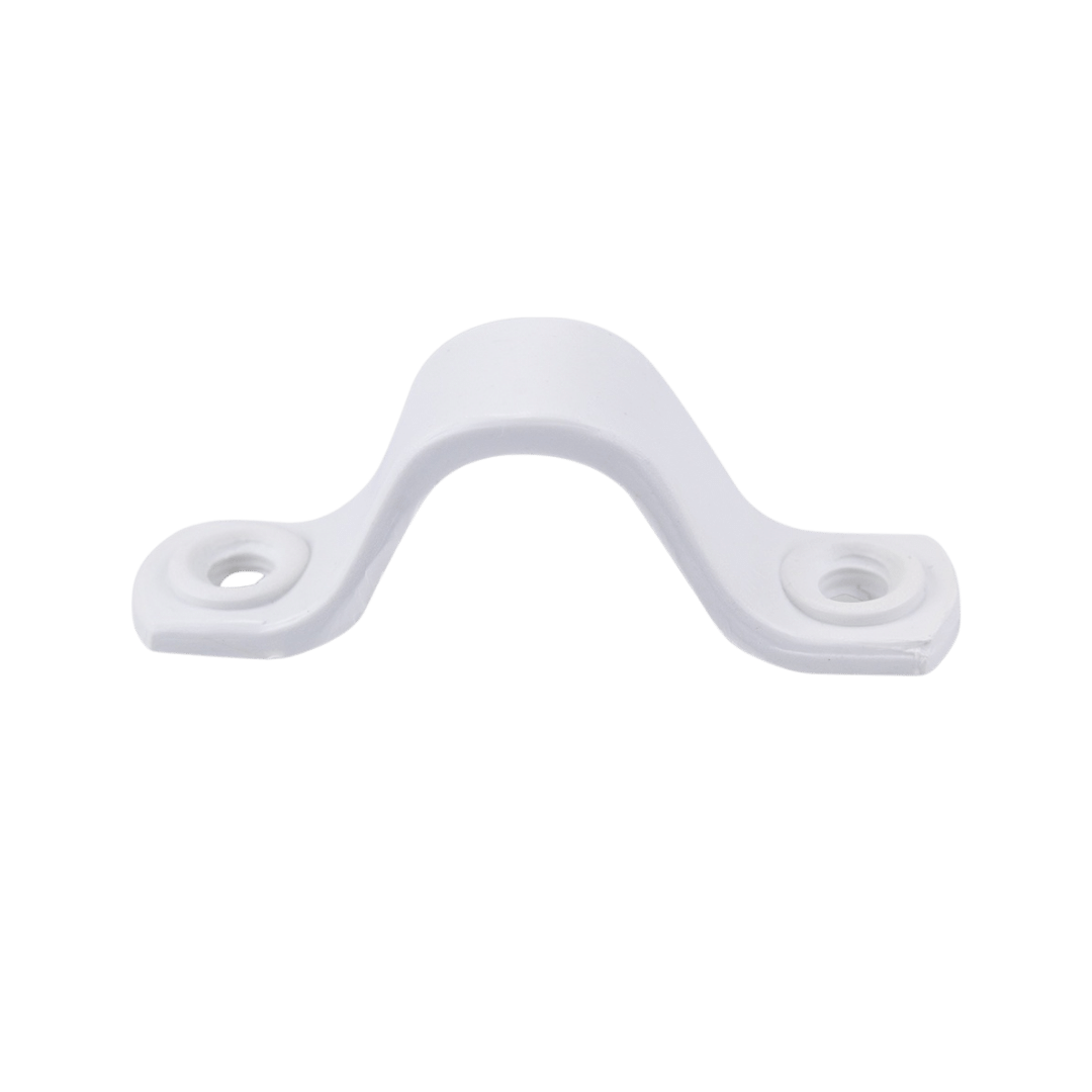 Abraçadeira Tipo U Plastico Branco P/ Mangueira de 1/2