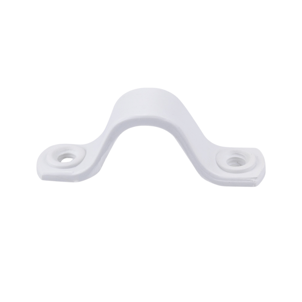 Abraçadeira Tipo U Plastico Branco P/ Mangueira de 1/2