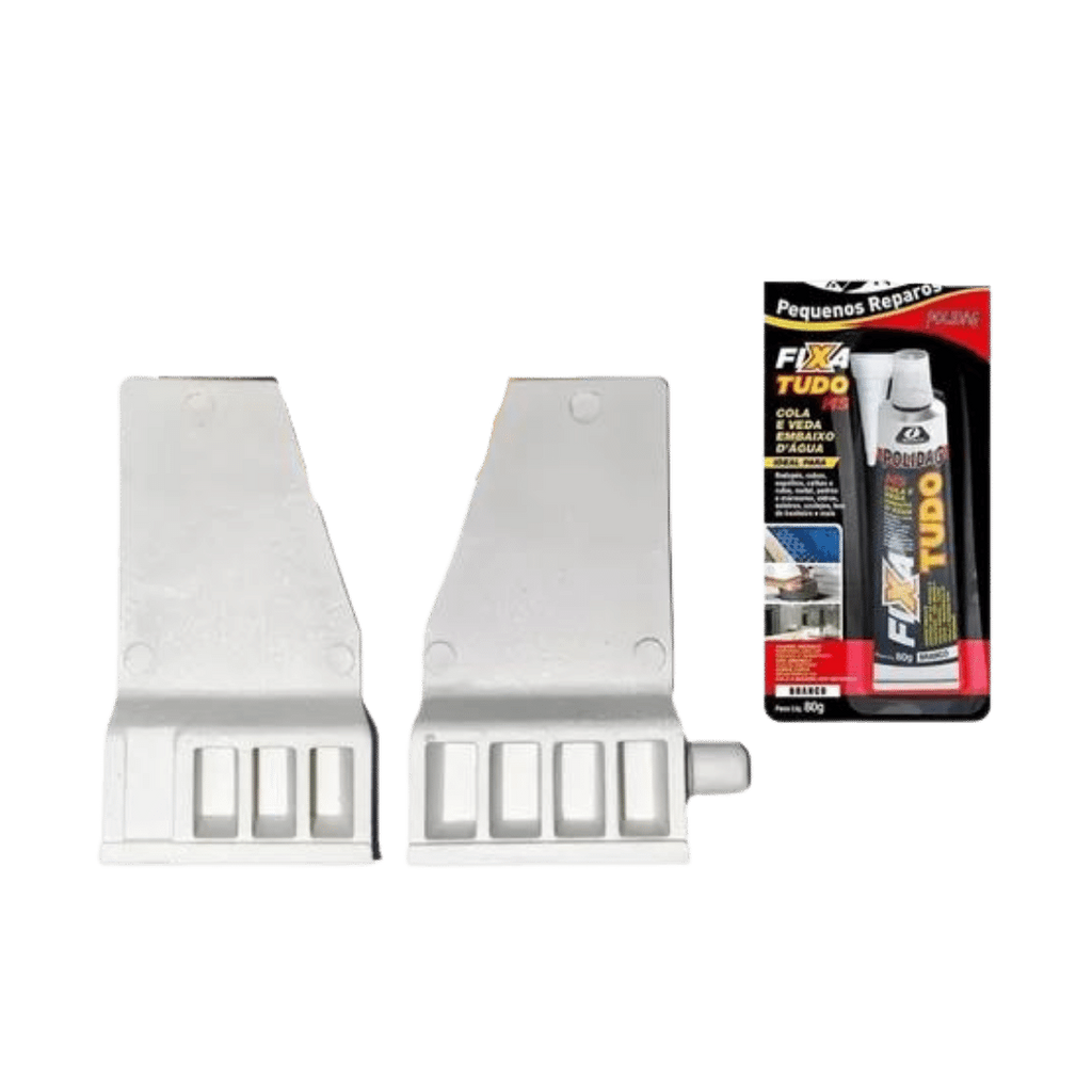 Kit Dobradiça ( Par ) BWC10 / BWC11 + Cola Fixa Tudo 80g - BURDOG