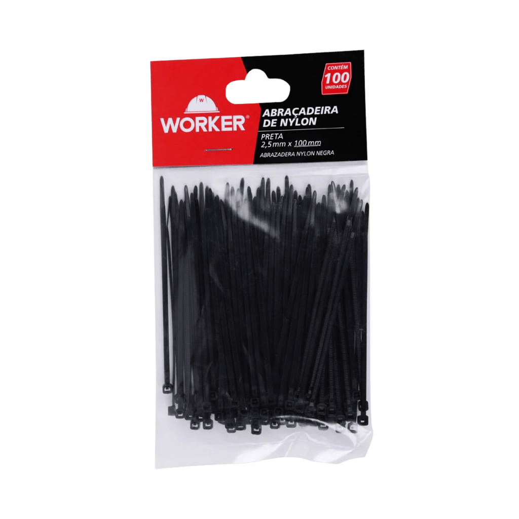 Abracadeira Nylon 3,6x200mm Pr 100pcs - Worker
