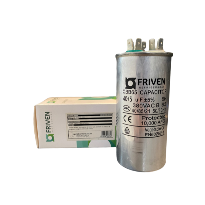 Capacitor Duplo 40+5UF 380VAC - Friven