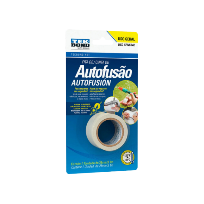 Fita de Autofusõo (25mmx1m) Blister - Tekbond
