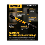 Ponta Phillips #1 Flextorq 1 3 Peças -  Dewalt