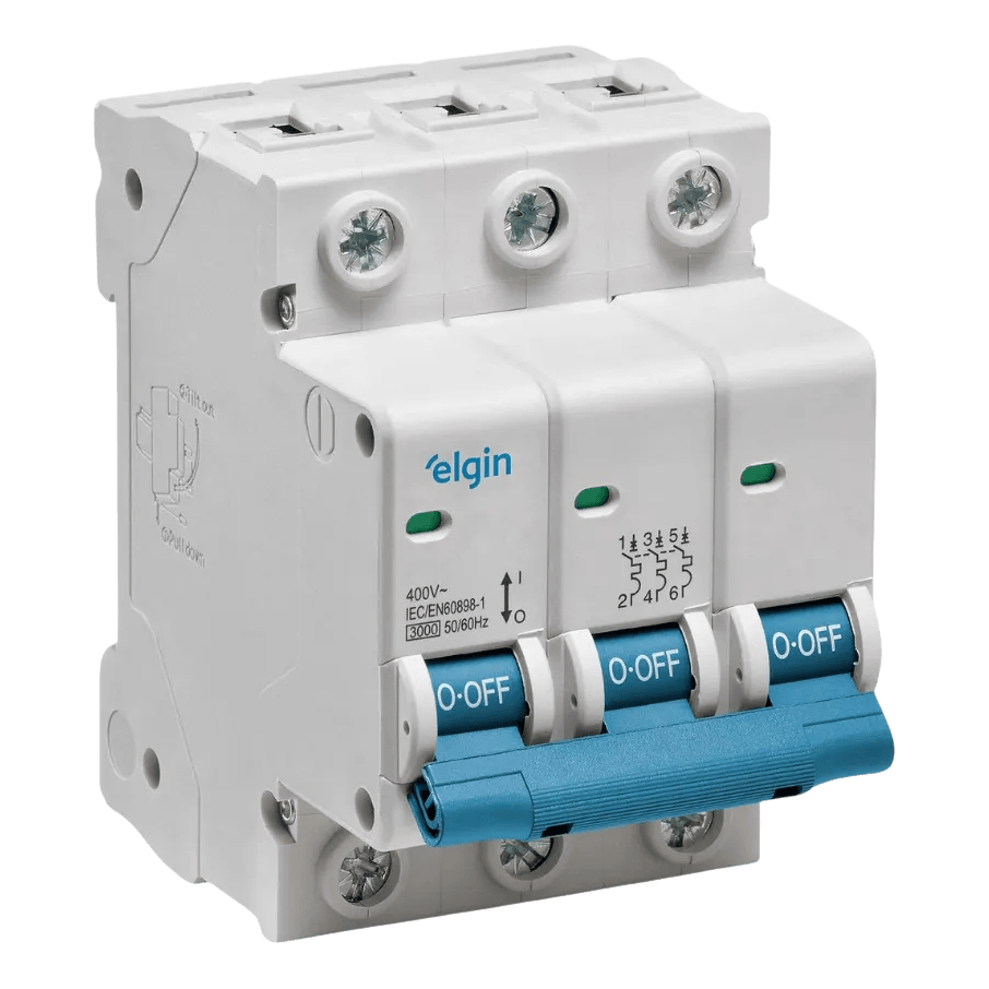 Mini Disjuntor Tripolar 32A  DEP3-3C32  - Elgin