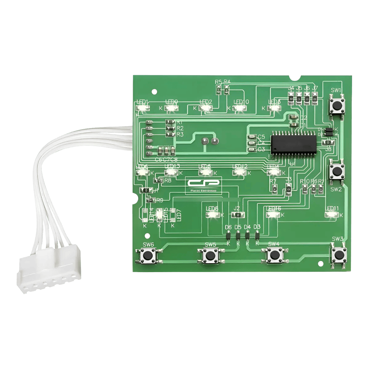 Placa controladora digital de processo compatível lavadora interface Led13 Led14 Led15 Led17 bivolt - CP