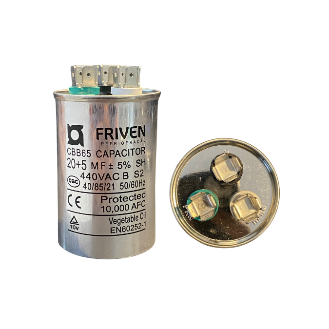 Capacitor Duplo 20+5UF 440VAC - FRIVEN