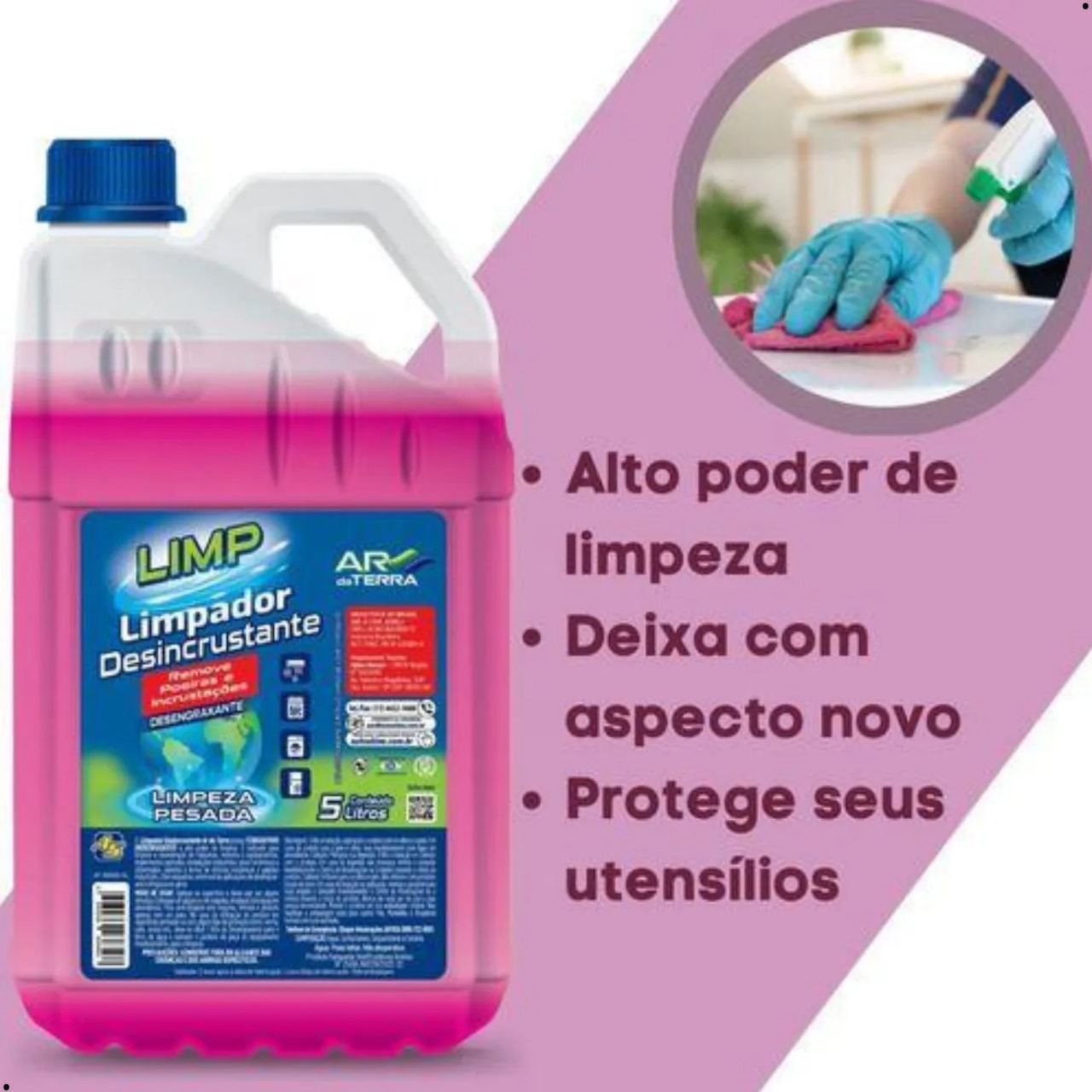Limpador Desincrustante e Desengraxante Galão 5L - Ar da terra