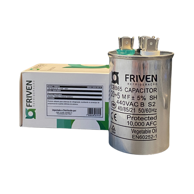 Capacitor Duplo 20+5UF 440VAC - FRIVEN