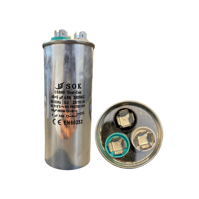 Capacitor Duplo 45+5 380v - Sok