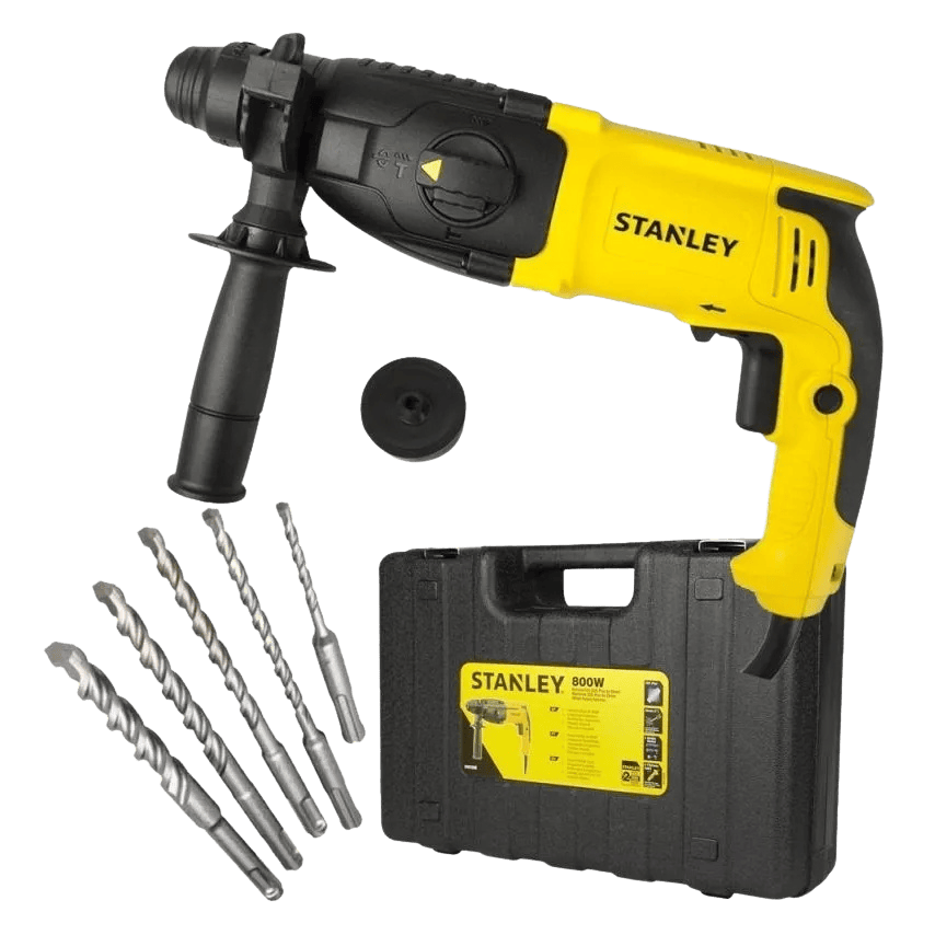 Kit Martelete Sds Romp 800W 26MM 220V Com 6 Brocas - STANLEY