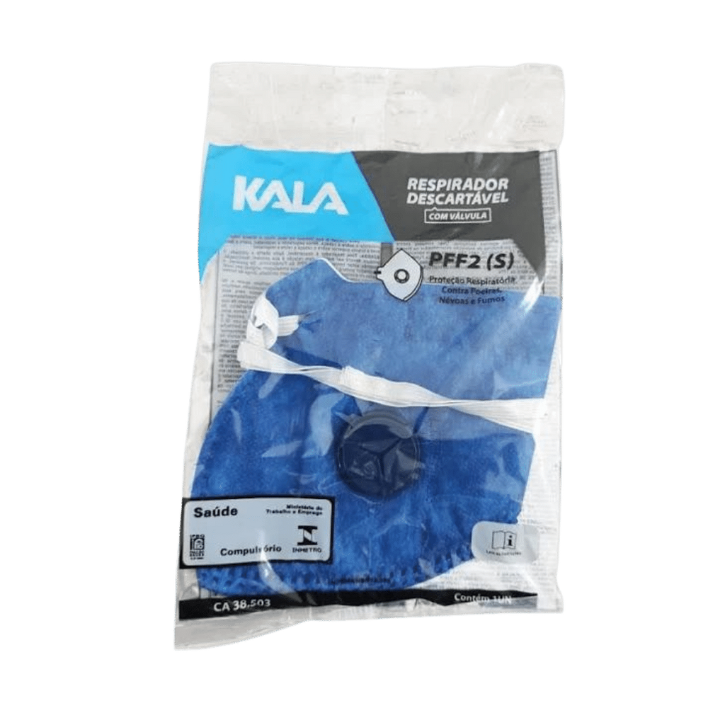Mascara Pff2  - c/ Válvula cor azul - Kala