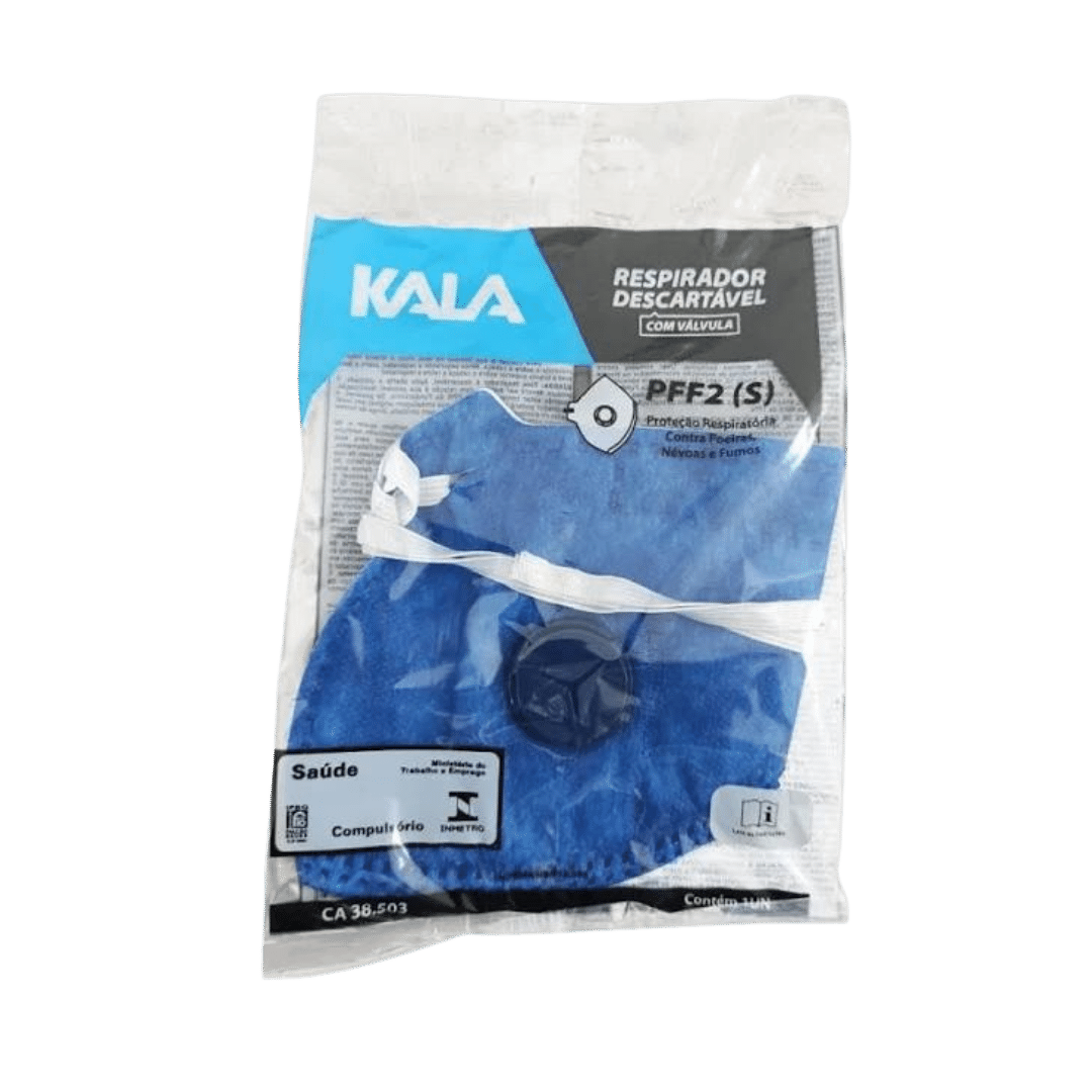 Mascara Pff2  - c/ Válvula cor azul - Kala