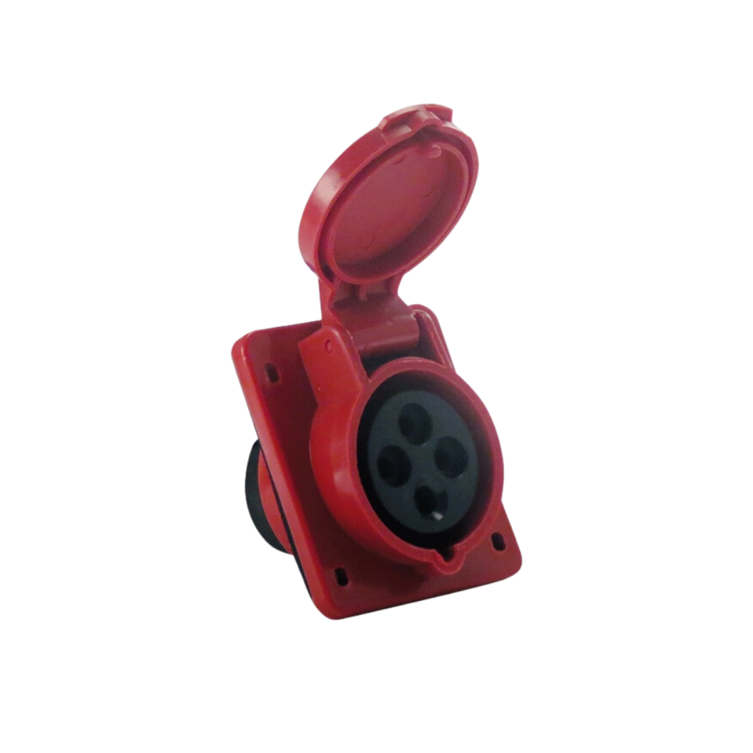 Tomada Embutir Industrial Tes3049  2p+t 380/440v  16a  Ip44