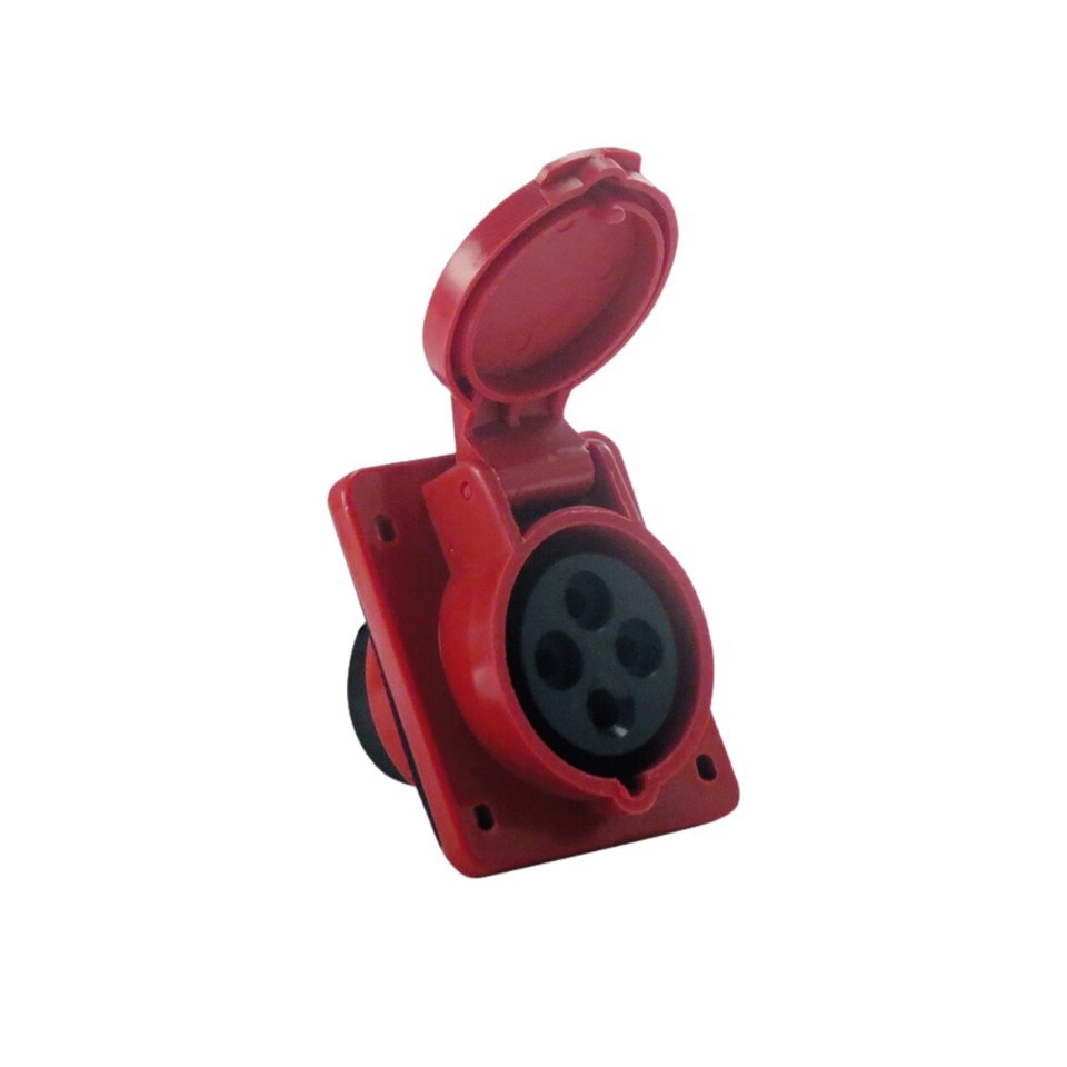 Tomada Embutir Industrial Tes3049  2p+t 380/440v  16a  Ip44