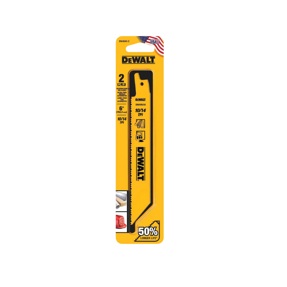 Lâmina Serra Sabre 6x14dpp ( Com 02 Unid.) (DW4845-2) - Dewalt
