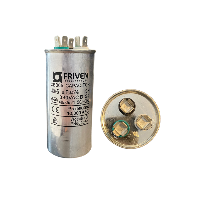 Capacitor Duplo 40+5UF 380VAC - Friven