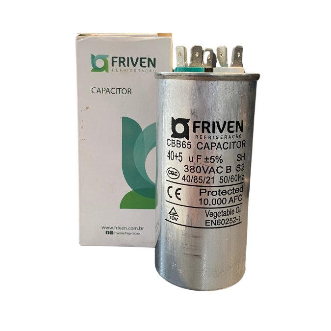 Capacitor Duplo 40+5UF 380VAC - Friven