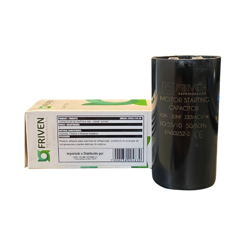 Capacitor De Partida 108 - 130UF 330VAC - Tipi
