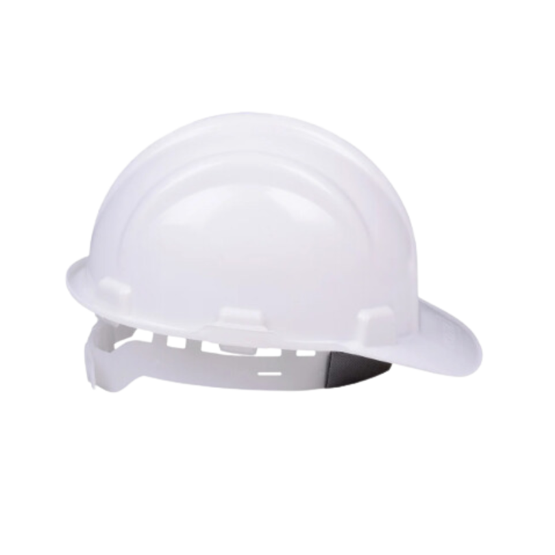 Capacete de Segurança / Construção c/ Carneira e Aba Frontal Branco - WORKER